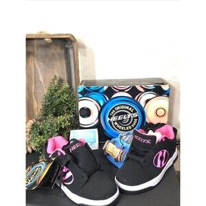 HEELYS Girls' Voyager Shoes Black/Pink - HE100714H, Black/Pink Youth 3